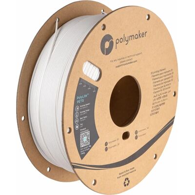 Polymaker PB01002 Weiß PETG Filament - Hitzebeständig 1,75mm - 1000g - PolyLite Polymaker PB01002 Weiß PETG Filament - Hitzebeständig 1,75mm - 1000g - PolyLite