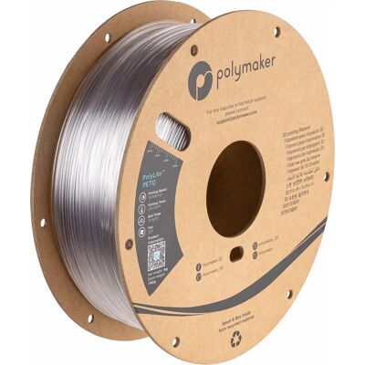 Polymaker PB01011 PolyLite PETG Hitzebeständiger - 3D-Druckfilament - Transparent Polymaker PB01011 PolyLite PETG Hitzebeständiger - 3D-Druckfilament - Transparent