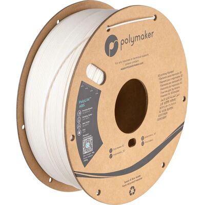 Polymaker Fehér ABS 3D-filament - Kevés szag, 1.75mm, 1000g Polymaker Fehér ABS 3D-filament - Kevés szag, 1.75mm, 1000g