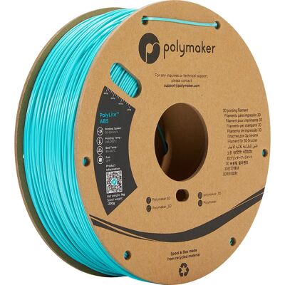 Polymaker Türkis ABS 3D Filament - Stoßfest - 1kg Polymaker Türkis ABS 3D Filament - Stoßfest - 1kg