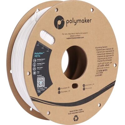 Polymaker PB02002 Hvid PETG 750 g - 3D-udskrivningsmateriale Polymaker PB02002 Hvid PETG 750 g - 3D-udskrivningsmateriale
