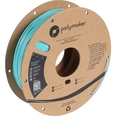 Polymaker PolyFlex TPU-90A Turchese - Filamento 3D Polymaker PolyFlex TPU-90A Turchese - Filamento 3D