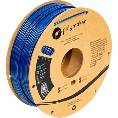 Polymaker PolyLite ABS Blue - 3D Printer Filament - Low Odor Polymaker PolyLite ABS Blue - 3D Printer Filament - Low Odor