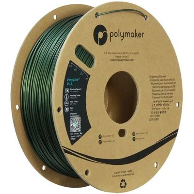 Polymaker PolyLite Dunkelgrün 1,75 mm 1 kg 3D Filament - 3D Filament Polymaker PolyLite Dunkelgrün 1,75 mm 1 kg 3D Filament - 3D Filament
