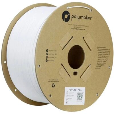 Polymaker Hvid ASA Filament - Vejr- & Varmebestandigt - 1.75mm 3kg Polymaker Hvid ASA Filament - Vejr- & Varmebestandigt - 1.75mm 3kg