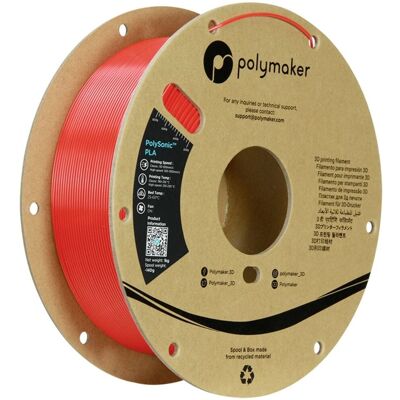 Polymaker PolySonic PLA Czerwone Wysokowydajne Filament 3D Polymaker PolySonic PLA Czerwone Wysokowydajne Filament 3D