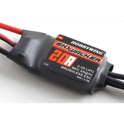 Hobbywing SkyWalker 20A ESC - Ondersteunt 2-3S LiPo, Programmeerbaar Hobbywing SkyWalker 20A ESC - Ondersteunt 2-3S LiPo, Programmeerbaar