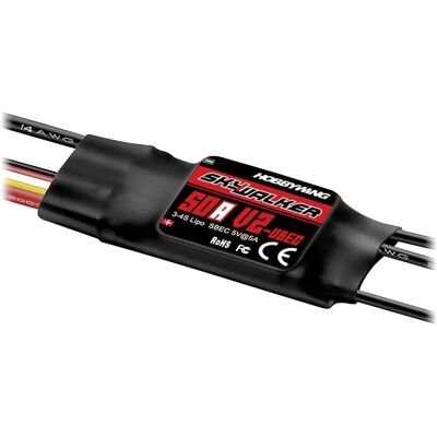 Hobbywing Skywalker V2 50A ESC - Lätt, Programmerbar, RC Flygplan Hobbywing Skywalker V2 50A ESC - Lätt, Programmerbar, RC Flygplan