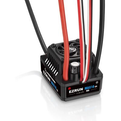 Hobbywing Ezrun MAX10 G2 Regelaar - Waterdicht, 80A, 2-3S LiPo, BEC 5A Hobbywing Ezrun MAX10 G2 Regelaar - Waterdicht, 80A, 2-3S LiPo, BEC 5A