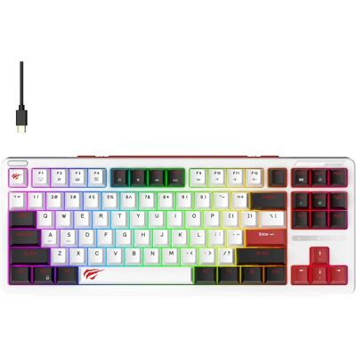 Havit KB902L - Gaming-Tastatur - Schwarz, Rot, Weiß Havit KB902L - Gaming-Tastatur - Schwarz, Rot, Weiß