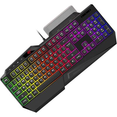 Teclado Gaming Havit KB488L - Teclado membrana RGB negro Teclado Gaming Havit KB488L - Teclado membrana RGB negro