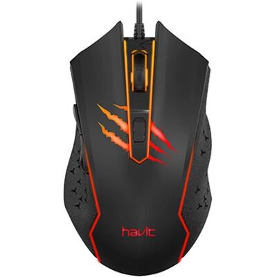 Havit MS1027 RGB Maus - 2400 DPI, 6 Tasten, Kabelgebunden - Schwarz Havit MS1027 RGB Maus - 2400 DPI, 6 Tasten, Kabelgebunden - Schwarz