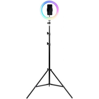 Havit Stativ mit RGB-Lichtring - Höhenverstellbar 72-210cm - Schwarz Havit Stativ mit RGB-Lichtring - Höhenverstellbar 72-210cm - Schwarz