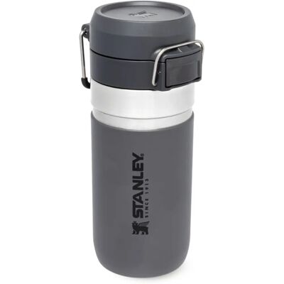Thermos Stanley 0,47L Gris - Acier inoxydable durable - Publicité Thermos Stanley 0,47L Gris - Acier inoxydable durable - Publicité