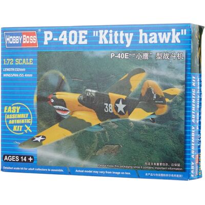 Maquette Hobby Boss Curtiss P-40E Kittyhawk - Échelle 1:72 - Facile à assembler - Publicité Maquette Hobby Boss Curtiss P-40E Kittyhawk - Échelle 1:72 - Facile à assembler - Publicité