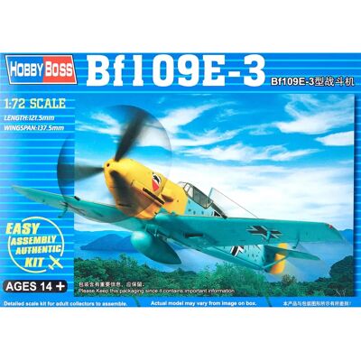 Hobby Boss Bf 109E-3 Échelle 1:72 - Maquette d'Avion - Publicité Hobby Boss Bf 109E-3 Échelle 1:72 - Maquette d'Avion - Publicité