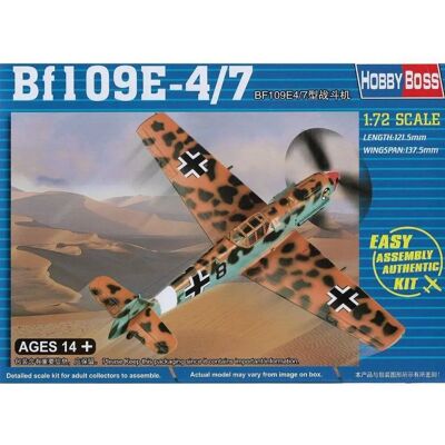 Maquette d'avion Hobby Boss Bf 109E-4/7 Échelle 1:72 - Publicité Maquette d'avion Hobby Boss Bf 109E-4/7 Échelle 1:72 - Publicité