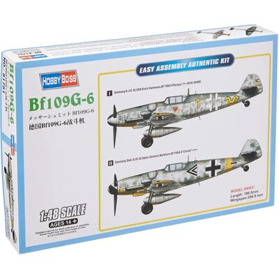 Hobby Boss Bf-109G-6 Modell - Flygplanskit i skala 1:48 Hobby Boss Bf-109G-6 Modell - Flygplanskit i skala 1:48