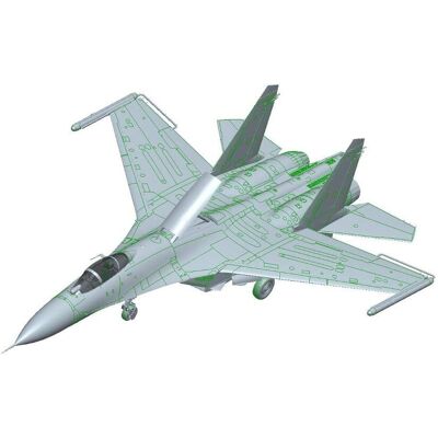 Hobby Boss Su-27 Équipe Russian Knights 1/48 - Maquette d'avion Hobby Boss Su-27 Équipe Russian Knights 1/48 - Maquette d'avion