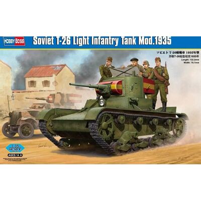 Hobby Boss Sowjet T-26 Leichtinfanterie-Panzer Modell - Militärbausatz Hobby Boss Sowjet T-26 Leichtinfanterie-Panzer Modell - Militärbausatz