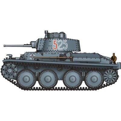 Hobby Boss Német PzKpfw 38(t) Ausf.E/F 1:72 - Katona modellkészlet Hobby Boss Német PzKpfw 38(t) Ausf.E/F 1:72 - Katona modellkészlet