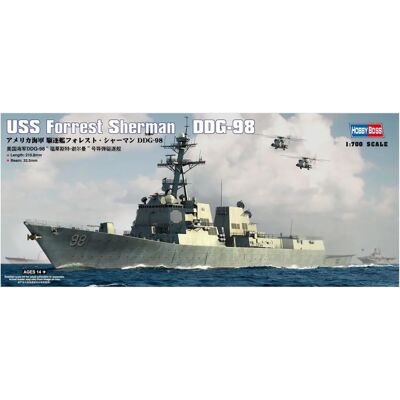 Kit maquette de bateau USS Forest Sherman DDG-98 - 1/700 - Publicité Kit maquette de bateau USS Forest Sherman DDG-98 - 1/700 - Publicité