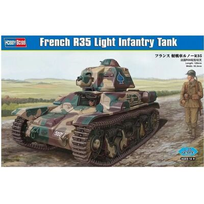 Kit Modèle Militaire français Renault R35 1/35 - Char WWII détaillé - Publicité Kit Modèle Militaire français Renault R35 1/35 - Char WWII détaillé - Publicité