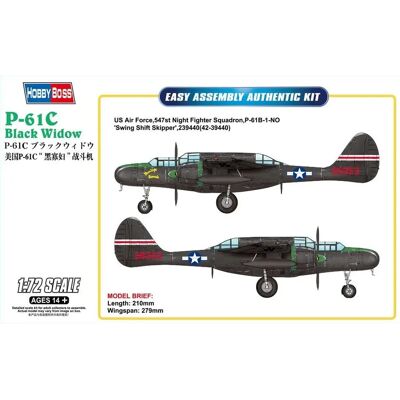 Maquette Northrop P-61C Black Widow Hobby Boss - Avion - Publicité Maquette Northrop P-61C Black Widow Hobby Boss - Avion - Publicité