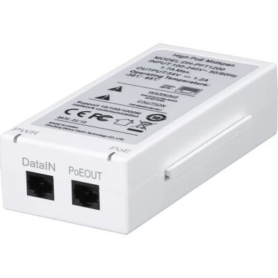 Dahua Pft1200 PoE-Adapter - Gigabit Ethernet - 60W Dahua Pft1200 PoE-Adapter - Gigabit Ethernet - 60W