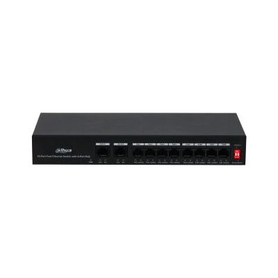 Switch Dahua DH-PFS3010-8ET-65 - Przełącznik sieciowy, 8 portów, Ethernet szybki, PoE Switch Dahua DH-PFS3010-8ET-65 - Przełącznik sieciowy, 8 portów, Ethernet szybki, PoE