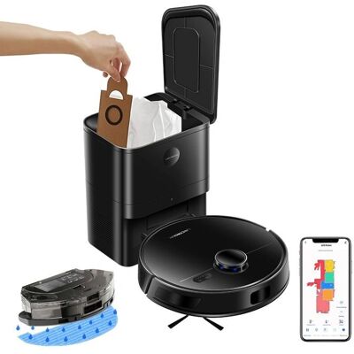 LIECTROUX M70 PRO Robot Aspirateur avec Mop - 5000Pa - 3-en-1 - Station de Vidage Automatique LIECTROUX M70 PRO Robot Aspirateur avec Mop - 5000Pa - 3-en-1 - Station de Vidage Automatique