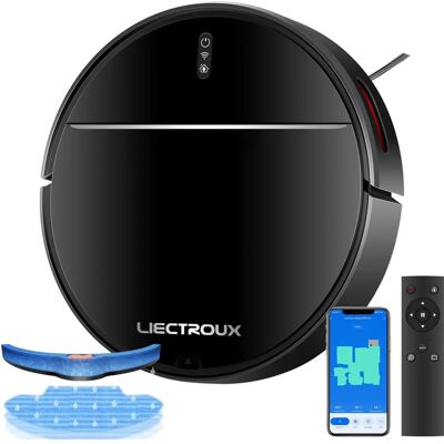 LIECTROUX M7SPRO Robot Aspirateur - Contrôle App, 4000Pa, 4400mAh, Nettoyage Maison - Publicité LIECTROUX M7SPRO Robot Aspirateur - Contrôle App, 4000Pa, 4400mAh, Nettoyage Maison - Publicité