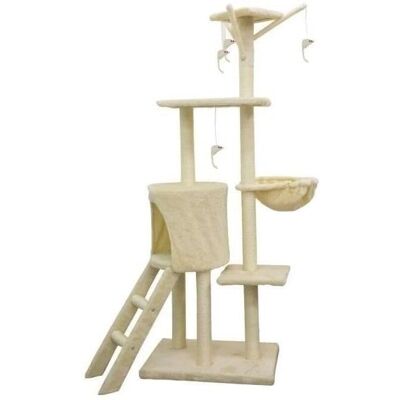 Bigbuy Pets Jipsy Arbre à chat - 79x34x138cm - Beige - Publicité Bigbuy Pets Jipsy Arbre à chat - 79x34x138cm - Beige - Publicité