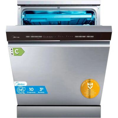 Lava-louças Midea MDWPF1433CSS-W-EU - 14 utensílios - Inox Lava-louças Midea MDWPF1433CSS-W-EU - 14 utensílios - Inox