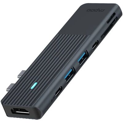 Rapoo UCM-2003 USB-C Multiport Adapter - 7-in-2 für MacBook Rapoo UCM-2003 USB-C Multiport Adapter - 7-in-2 für MacBook