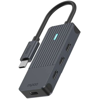 Rapoo UCH-4002 Hub USB-C - Connecte 4 appareils USB-C - Transfert rapide Rapoo UCH-4002 Hub USB-C - Connecte 4 appareils USB-C - Transfert rapide