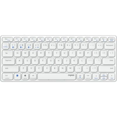 Rapoo E9600M Kabellose Tastatur - Kompakt Bluetooth QWERTZ - Weiß Rapoo E9600M Kabellose Tastatur - Kompakt Bluetooth QWERTZ - Weiß