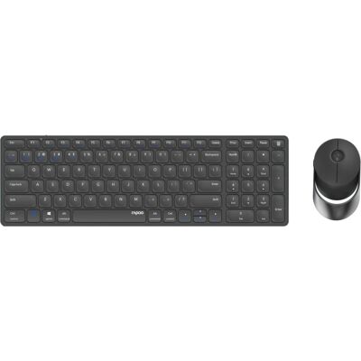 Rapoo 9750M Clavier et Souris Sans Fil - Gris - Publicité Rapoo 9750M Clavier et Souris Sans Fil - Gris - Publicité