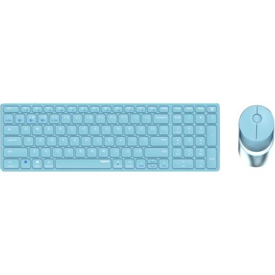 Rapoo 9850M Kabelloses Tastatur-Maus-Set - DE-Layout, Blau Rapoo 9850M Kabelloses Tastatur-Maus-Set - DE-Layout, Blau