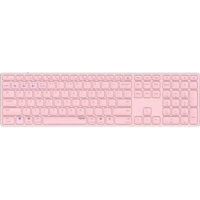 Tastiera Wireless Rapoo E9800M - Rosa - Bluetooth 10m Tastiera Wireless Rapoo E9800M - Rosa - Bluetooth 10m