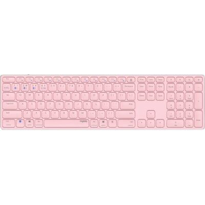 Rapoo E9800M Kabelloses Keyboard - Pink - 10m Bluetooth Rapoo E9800M Kabelloses Keyboard - Pink - 10m Bluetooth