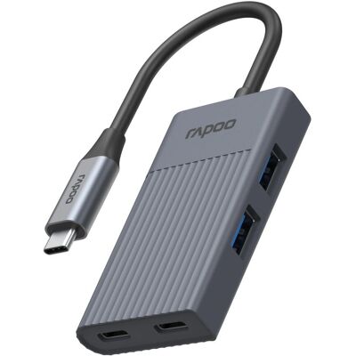 Rapoo - UCH-4013 - Grau - USB-Hub Rapoo - UCH-4013 - Grau - USB-Hub