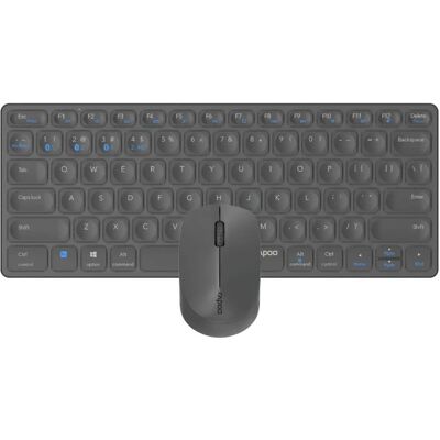 Rapoo 9600M Tastatur Maus Set - Grau - Tastatur und Maus für Büro Rapoo 9600M Tastatur Maus Set - Grau - Tastatur und Maus für Büro