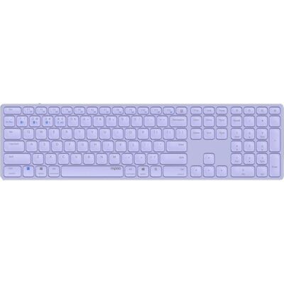 Clavier Bluetooth Sans Fil Rapoo E9800M - Bureau, Violet - Publicité Clavier Bluetooth Sans Fil Rapoo E9800M - Bureau, Violet - Publicité