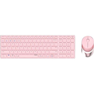Rapoo 9750M Kabellose Tastatur und Maus - Pink - Zuhause Rapoo 9750M Kabellose Tastatur und Maus - Pink - Zuhause