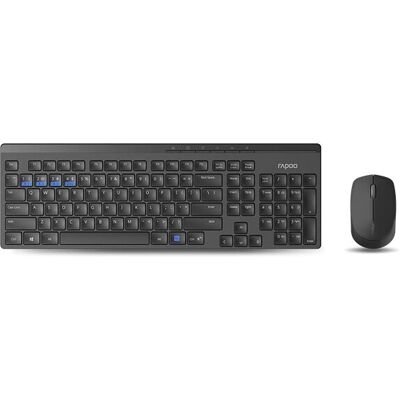 Rapoo 8100M Toetsenbord en Muis Combo - Draadloos & Bluetooth - Zwart Rapoo 8100M Toetsenbord en Muis Combo - Draadloos & Bluetooth - Zwart