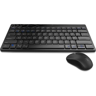 Rapoo Draadloze Toetsenbord en Muis Set - Multi-Mode 8000M - Zwart Rapoo Draadloze Toetsenbord en Muis Set - Multi-Mode 8000M - Zwart