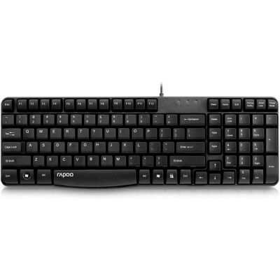 Clavier Rapoo N2400 USB avec disposition portugaise - Touche numérique - Publicité Clavier Rapoo N2400 USB avec disposition portugaise - Touche numérique - Publicité