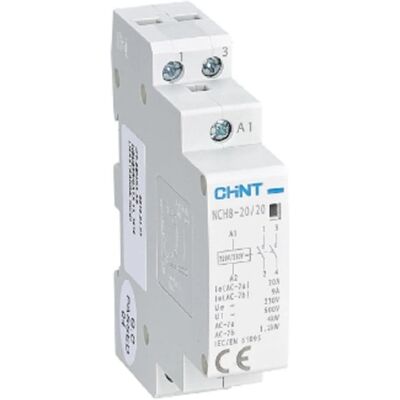 CHINT Nch8-20.20/230 - Contattore modulare 20A 2NA 230V - Relè modulare CHINT Nch8-20.20/230 - Contattore modulare 20A 2NA 230V - Relè modulare