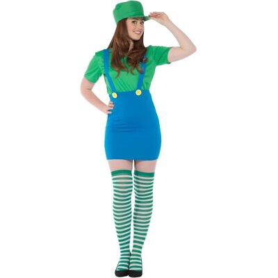 Super Mario Damen grüne Klempnerkostüm - Kostüm Super Mario Damen grüne Klempnerkostüm - Kostüm